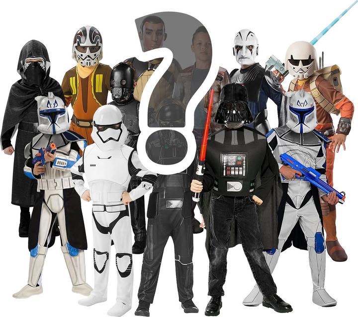 Actual product image Rubies Star Wars Mystery Box für Kinder mit 3 Kostümen (122, 128)