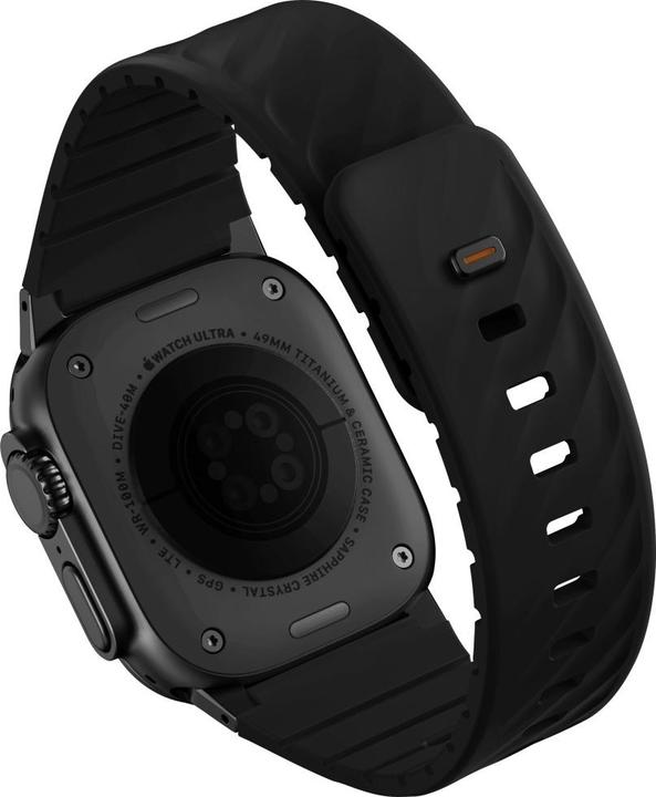 Produktbild Uniq Strap Fluo for Apple Watch 49/46/45/44/42/41/40mm Magnetic black (40 mm, 41 mm, 42 mm, 44 mm, 45 mm, 46 mm, 49 mm, Silikon)