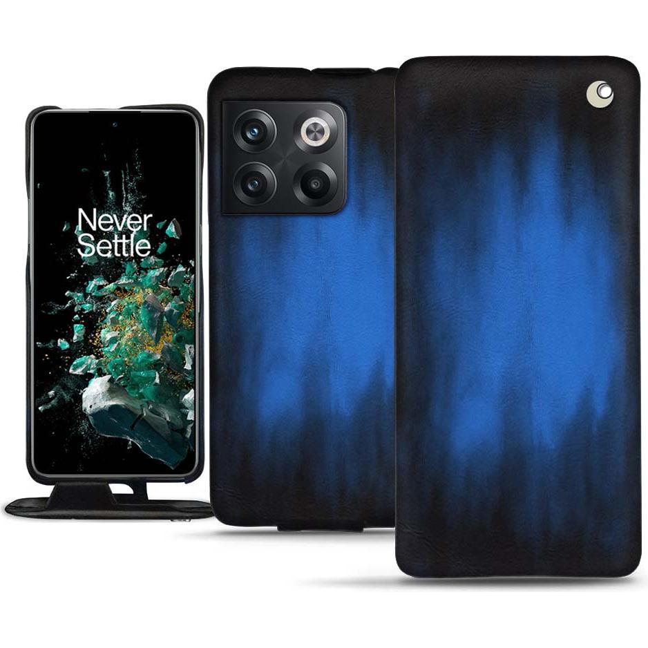 Noreve Lederschutzhülle vertikal (OnePlus 10T), Smartphone Hülle, Blau