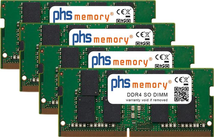 Produktbild PHS-memory 64GB (4x16GB) Kit RAM Speicher für Dell Precision 7710 DDR4 SO DIMM 2133MHz (Precision 7710, 4 x 16GB)
