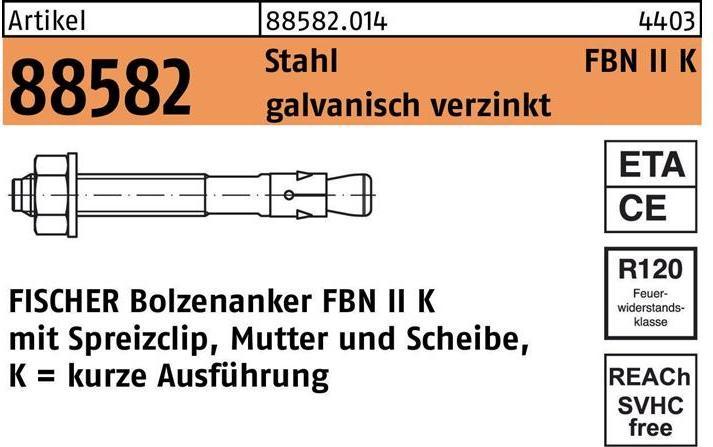 Produktbild Fischer Bolzenanker FBN II 10/5 K (50 Stk.)