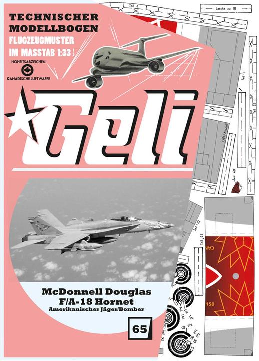 Produktbild Geli mc donell douglas f-18 # 65 kartonmodell