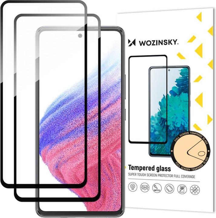 Actual product image Wozinsky 2x Full Glue Tempered Glass Samsung Galaxy A54 5G 9H Full Screen Tempered Glass with Black (2 pcs., Samsung Galaxy A54 5G)