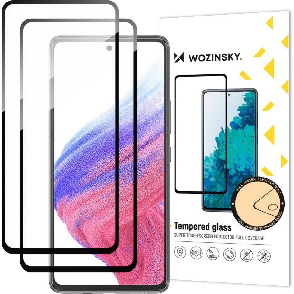 Wozinsky 2x Vetro temperato a colla completa Samsung Galaxy A54 5G 9H Vetro temperato a schermo intero con (2 pz., Samsung Galaxy A54 5G), Pellicola p
