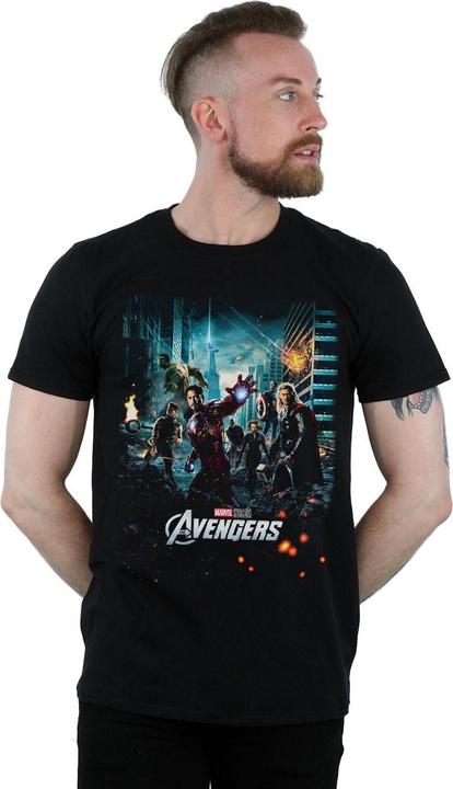 Actual product image Marvel Mens The Avengers Poster T-Shirt (M)