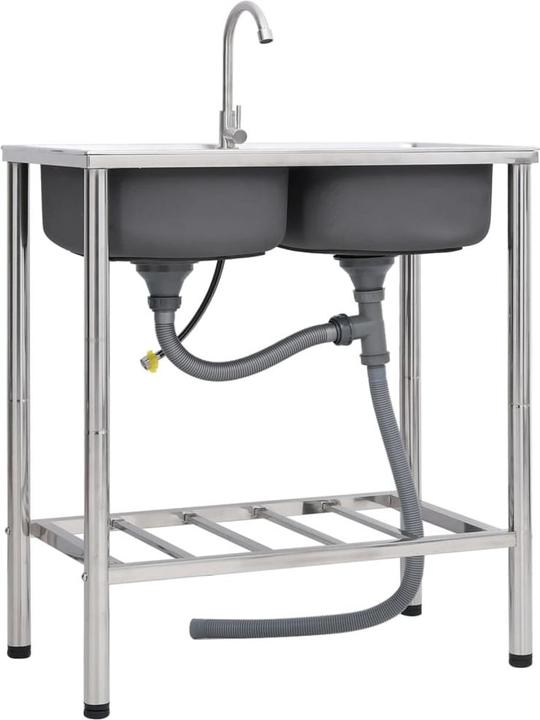 Immagine prodotto vidaXL Caterina (Lavello con sgocciolatoio, 78 cm, 43 cm)