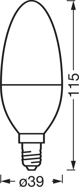 Produktbild Osram SMART+ MATTER CLASSIC shapes Tunable white 4.9W 827...865 TW E14 SINGLE PACK (E14, 470 lm, 4x)