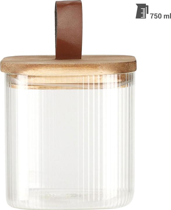 Actual product image Excellent Houseware 2er-Set Vorratsglas mit Akazienholzdeckel, 750 ml (0.75 l)