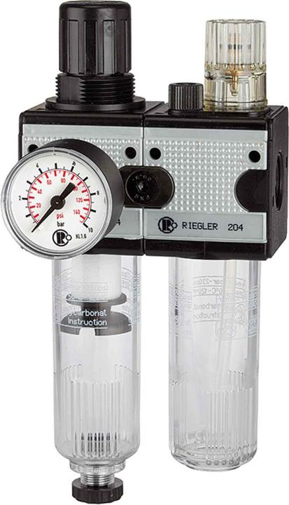 Riegler Maintenance unit MULTIFIX thread G 1/2 ″ semi-automatic BG III 2-piece 3500 l/min width 134.8 mm