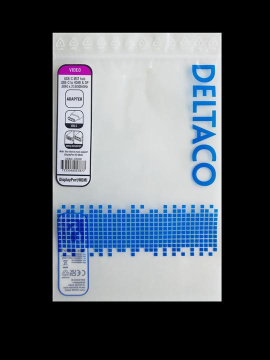 Immagine prodotto Deltaco HUB USB-C MST, 2x 4K/60Hz, HDMI + DP (USB-C, 3 porte)