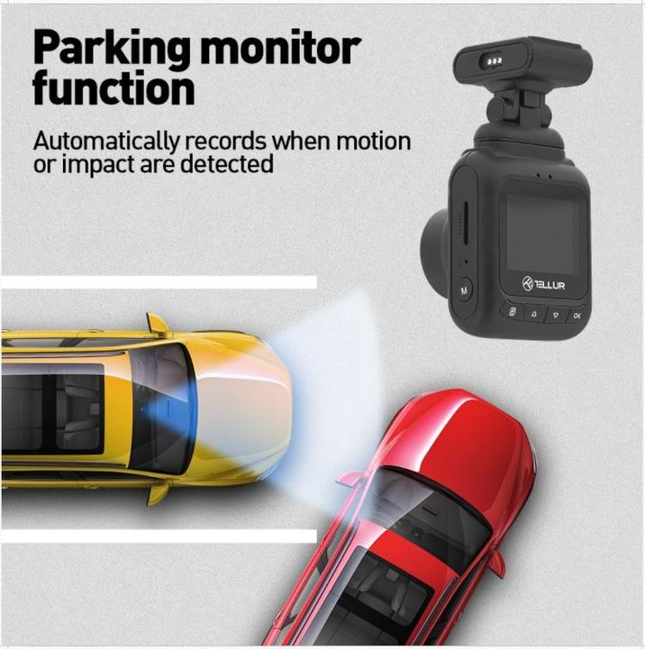 Produktbild Tellur Dash Patrol DC1 (Eingebautes Display, Akku, Eingebautes Mikrofon, GPS-Empfänger, Eingebaute Anzeige, Beschleunigungssensor, Full HD)