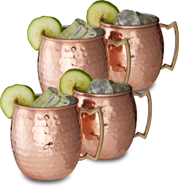 Actual product image Relaxdays Mug (5 dl, 4 x, Moscow Mule mug)