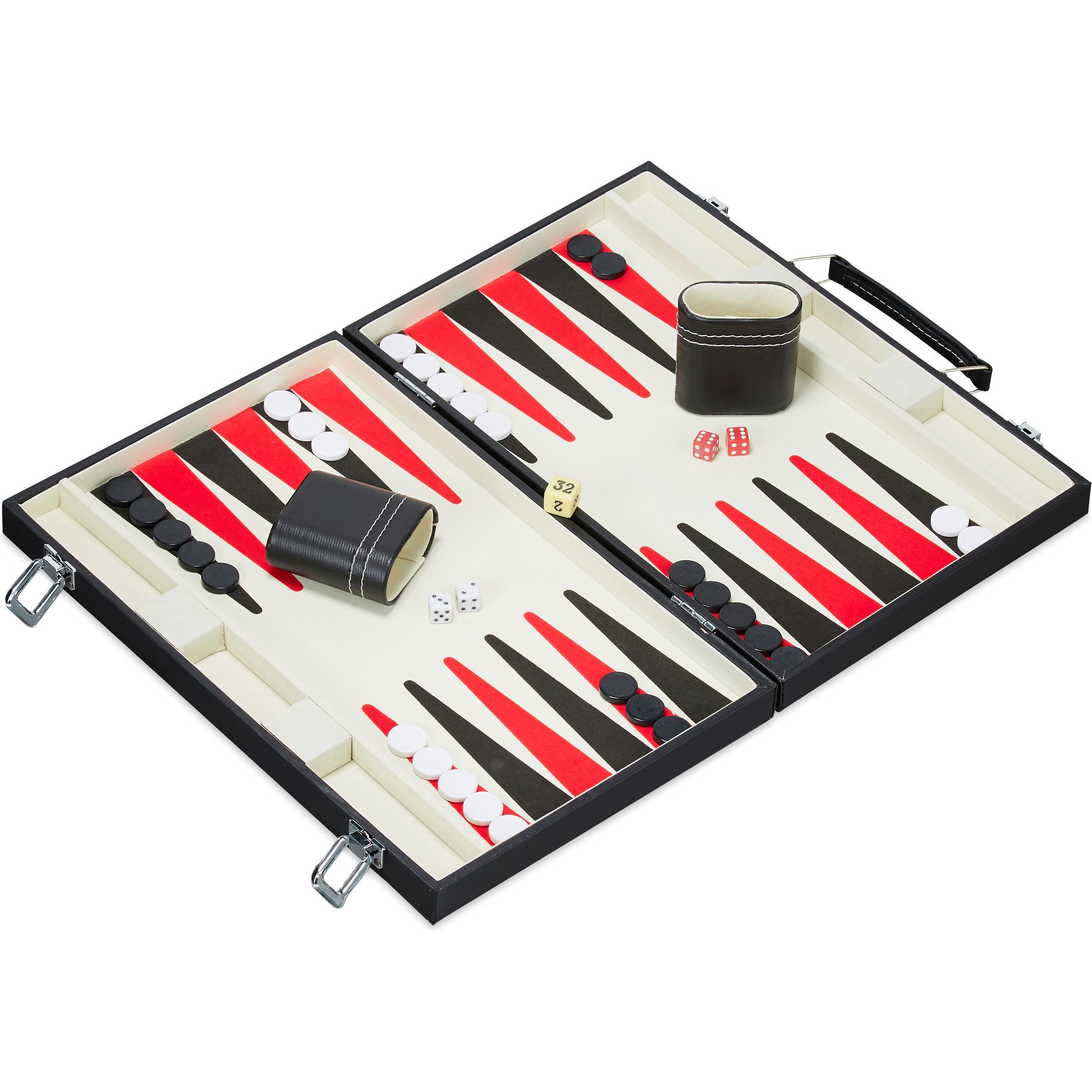Relaxdays Backgammon Koffer