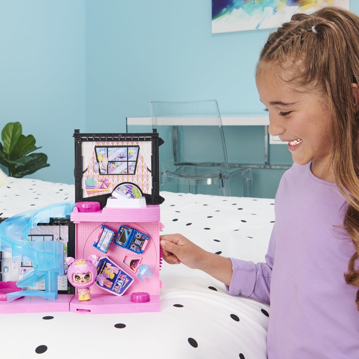 Actual product image Spin Master Zoobles Magic Mansion dream house to transform with 6 rooms, slide and accessories (6061366)