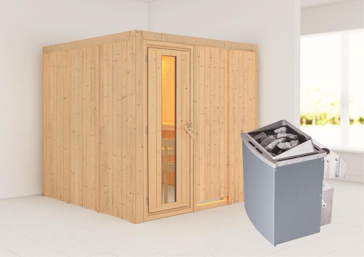 Actual product image Karibu Rodin without roof rim (9 KW Bio external control)