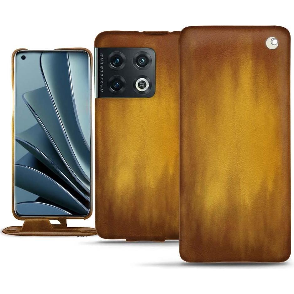 Noreve Lederschutzhülle vertikal (OnePlus 10 Pro), Smartphone Hülle, Gold