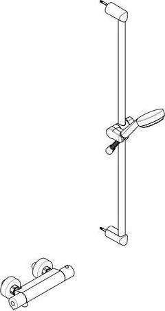 Produktbild Kludi Therm-Brausearmatur LOGO SHOWER D DN 15 900mm chr