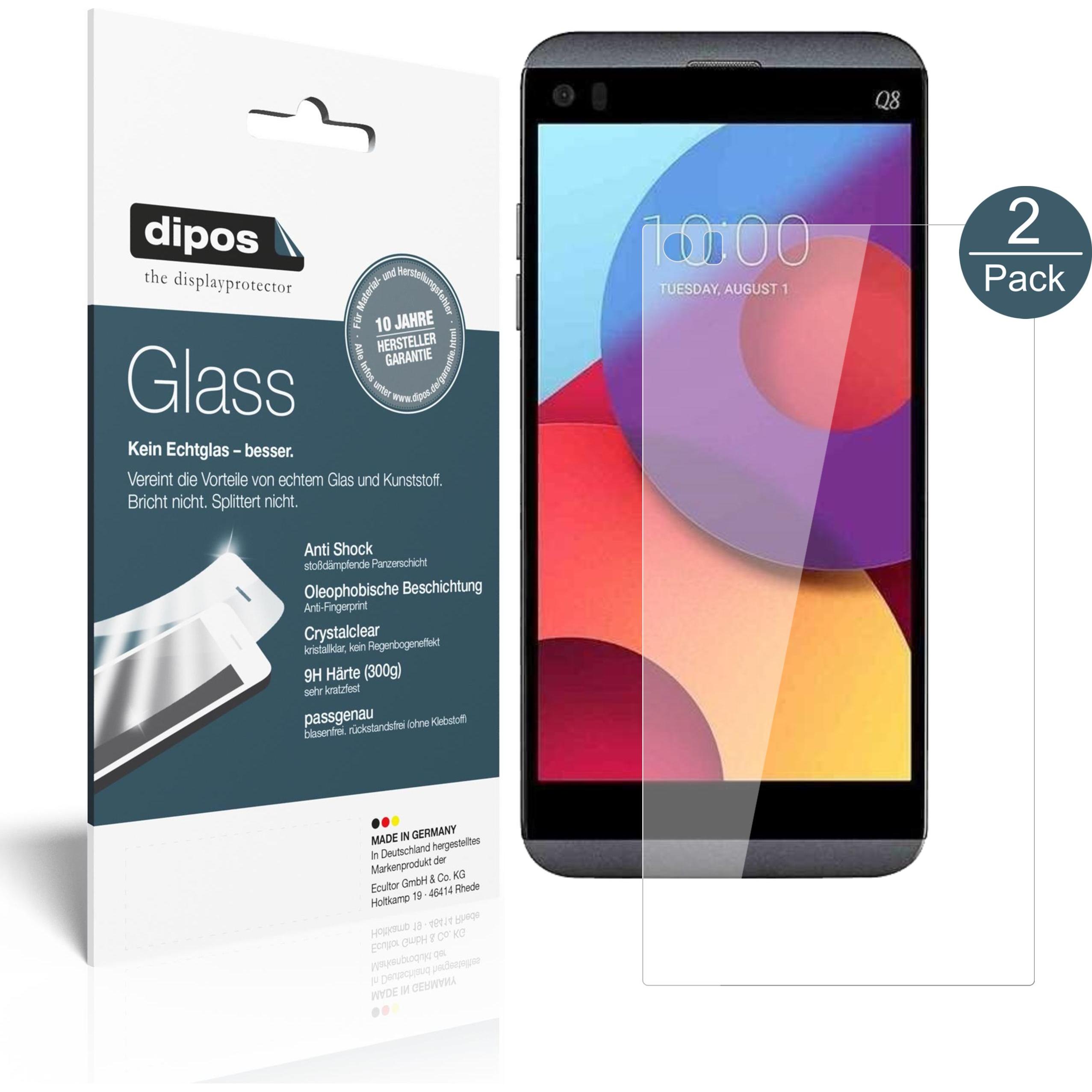 Dipos Displayschutz Anti-Shock (1 Stück, LG Q8), Smartphone Schutzfolie, Transparent