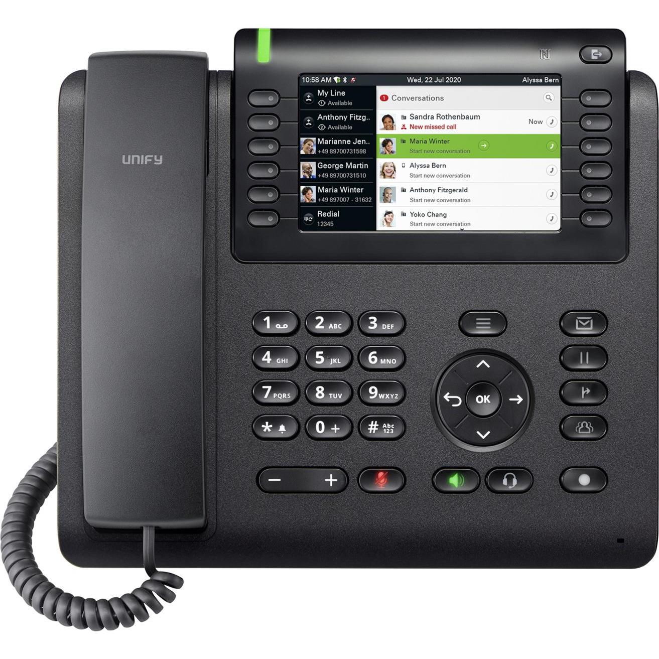 Thumbnail - Unify Sip CP700 Tischtelefon, Telefon, Schwarz