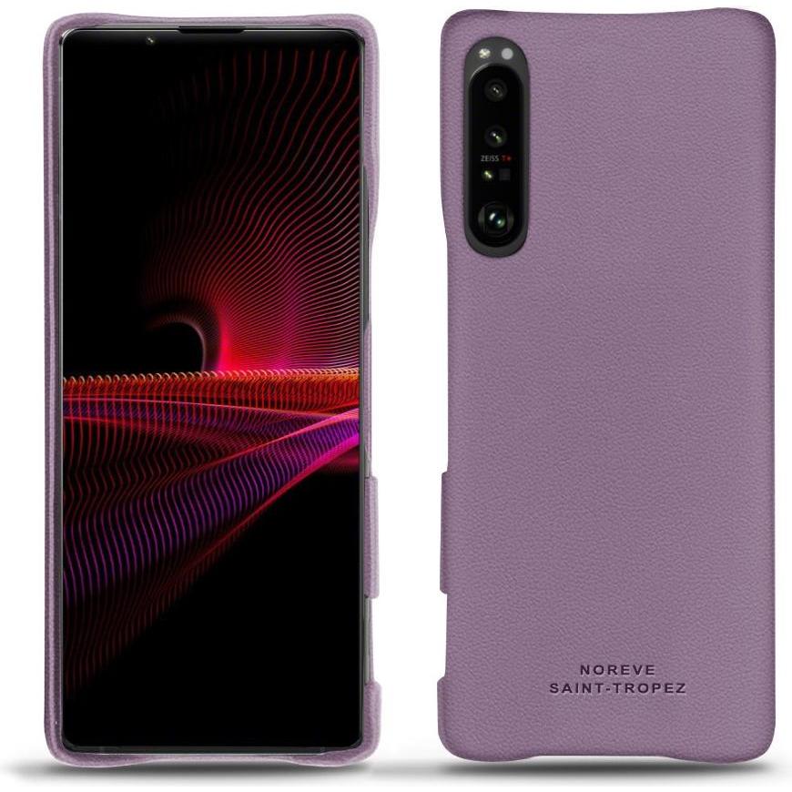 Noreve Lederschutzhülle (Sony Xperia 1 III), Smartphone Hülle, Violett