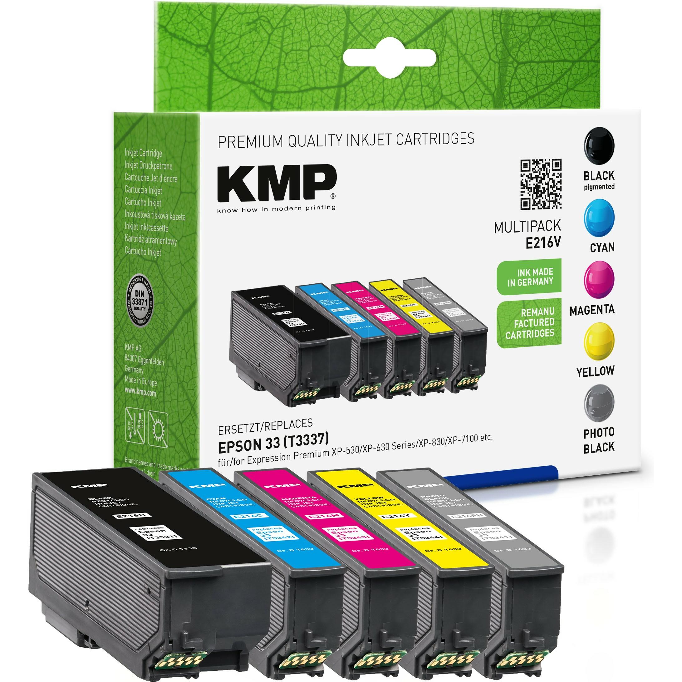 Thumbnail - KMP, Druckerpatrone, Tinte ersetzt 33 (T3337) (BK)