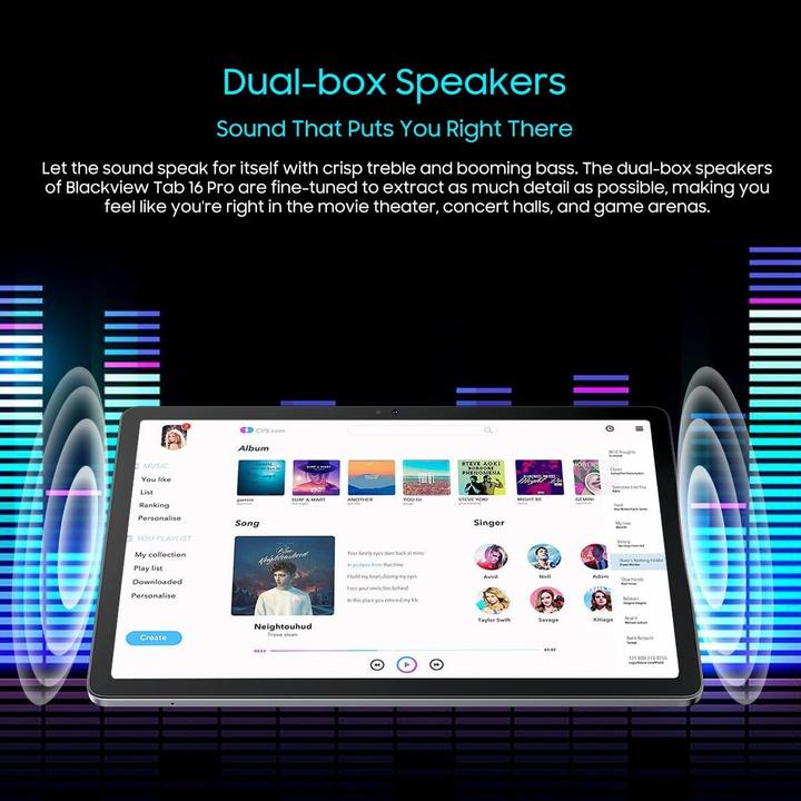 Produktbild Blackview Tab 16 Pro (4G, 11", 256 GB, Grau)