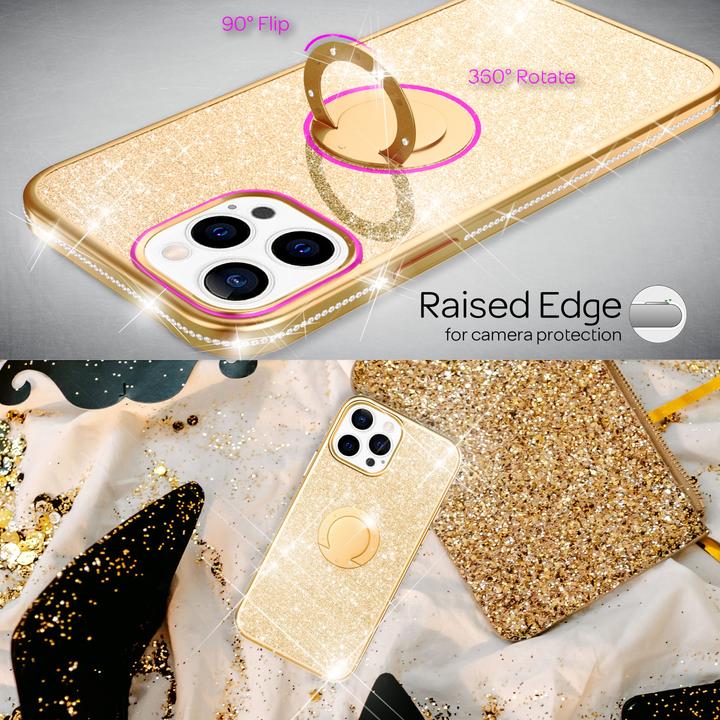 Actual product image Nalia Ring glitter silicone sleeve (Apple iPhone 13 Pro)