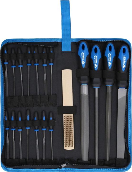 Brilliant Tools Feilen-Satz mit Feilenbürste, 19-tlg (Hieb 0)