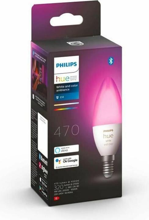 Actual product image Philips Hue White & Color BT (E14, 5.30 W, 470 lm, 1 x, G)