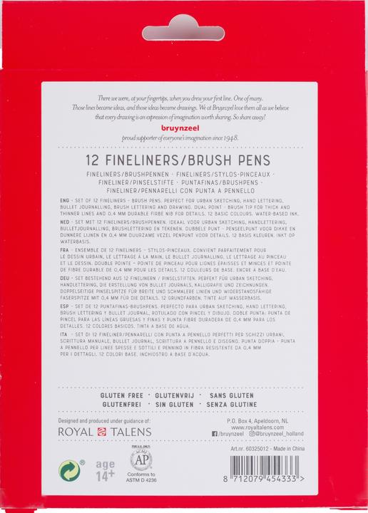 Produktbild Bruynzeel Fineliner Pinselstifte (12x)