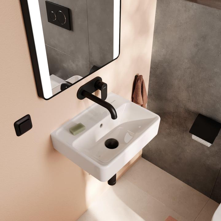 Image du produit hansgrohe Xanuia Q lave-mains, sans trou de robinetterie, avec trop-plein, 450x340mm, blanc (340 mm, 450 mm)
