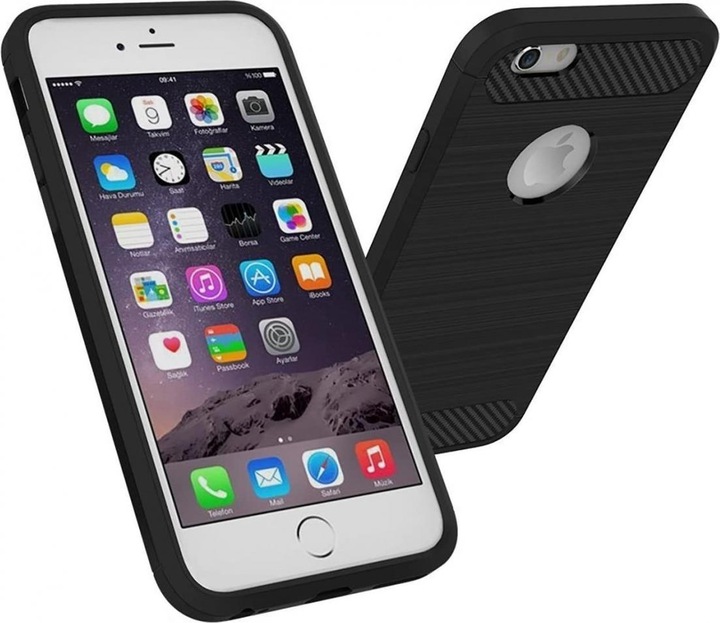 Produktbild Screenguard Apple iPhone 6/6S Hülle Carbon Brushed Soft TPU (Apple iPhone 6)