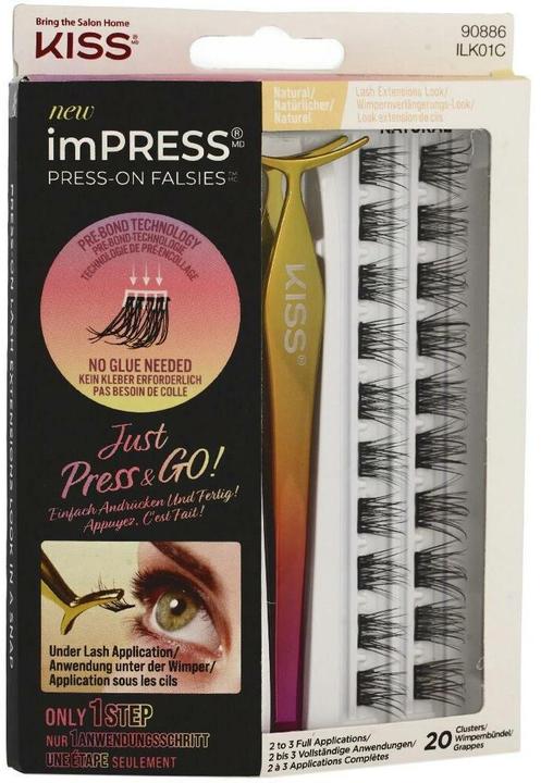 KISS Valse wimpers imPRESS Press on Falsies Kit 01 (Kunstwimpers)