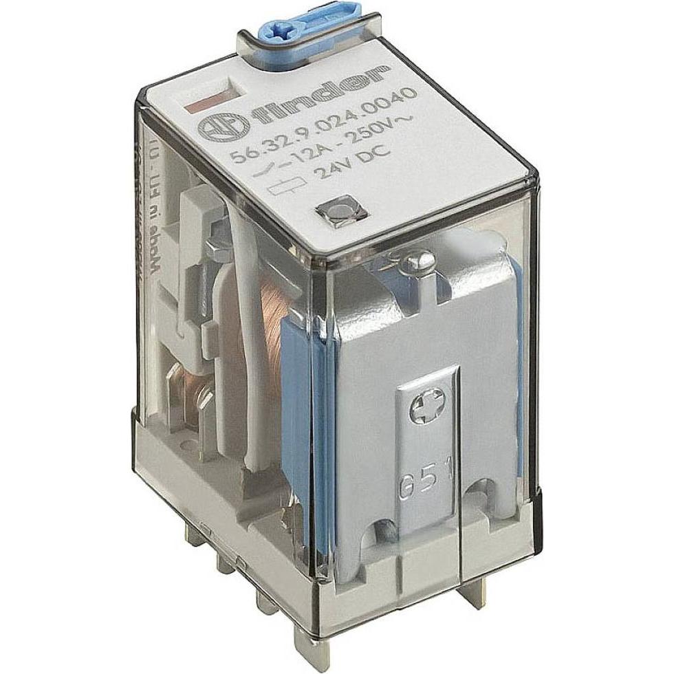 Finder 56.32.9.024.0000 Steckrelais 24 V/DC 12 A 2 Wechsler 1 St., Relais