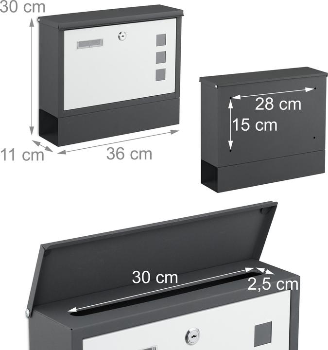 Actual product image Relaxdays Postbox