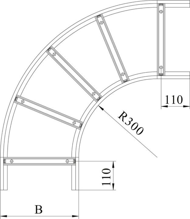 Produktbild OBO Bettermann BETTERMANN SLB 90 1120R3 FT (11 cm)