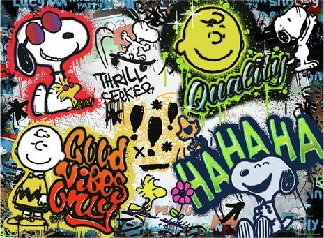 Actual product image Ravensburger Puzzle 12000389 - Peanuts Graffiti - 500 pieces Snoopy puzzle for adults and children (500 pieces)
