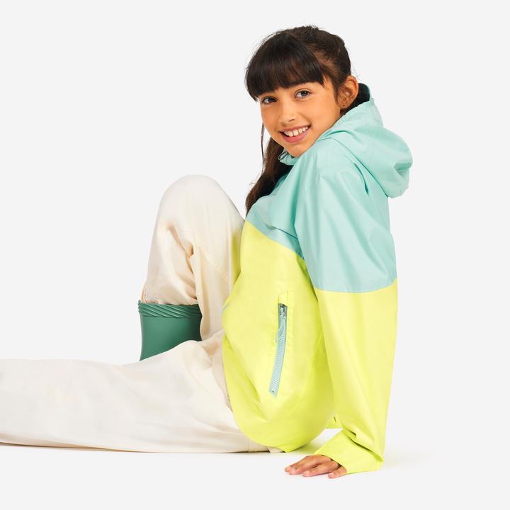 Image du produit Tribord Veste de voile imperméable Enfant - veste de pluie Sailing 100 bleu jaune citron (140)