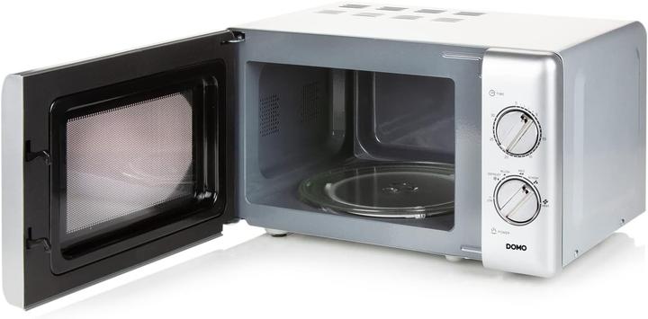 Productafbeelding Domo Magnetron DO3020 20Liter zilver met ontdooifunctie, 700Watt en timer (20 l)