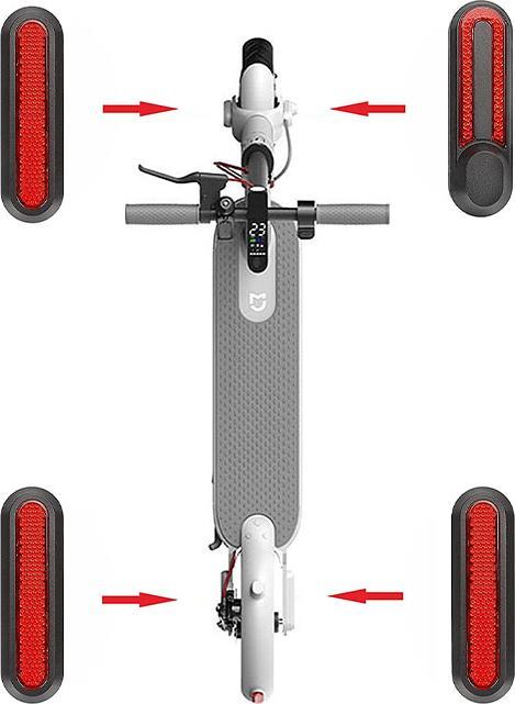 Produktbild Homava Reflektoren für Xiaomi E-Scooter Rot (4 Stück)