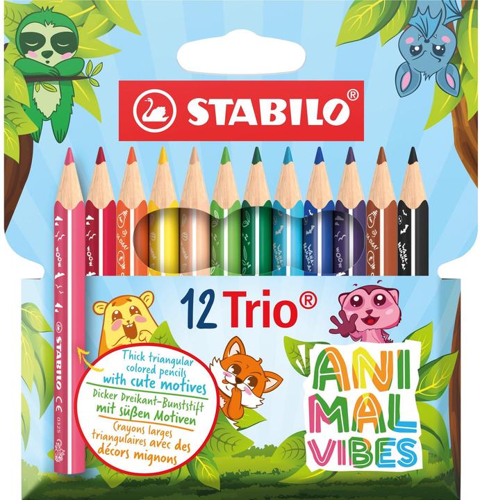 Produktbild STABILO Farbstiftetui 12ST Trio dick AnimalVibes (12x)