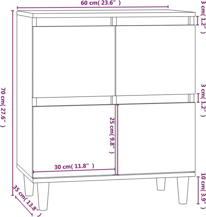 Image du produit vidaXL Sideboard (60 x 60 x 70 cm)