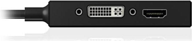 Actual product image Icy Box 3-in-1 DisplayPort zu HDMI/ DVI-D / VGA Grafikadapter (DVI, VGA, HDMI, 8.70 cm)