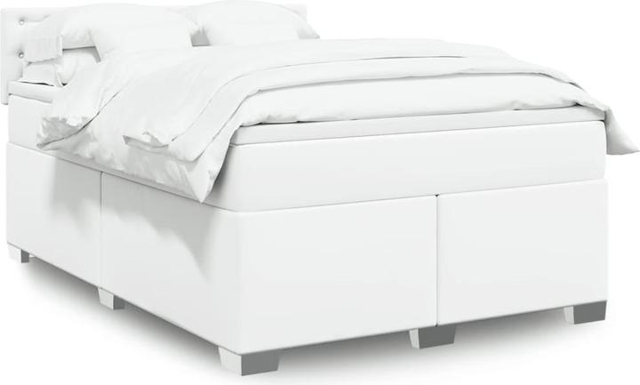 vidaXL Bo x letto a molle con materasso 160 x 200 cm in finta pelle (160 x 200 cm)