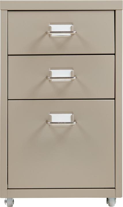 Produktbild En.Casa Rollcontainer Kökar mit 3 Schubladen 48x28x41 cm Kamelfarben (48 x 28 x 41 cm)