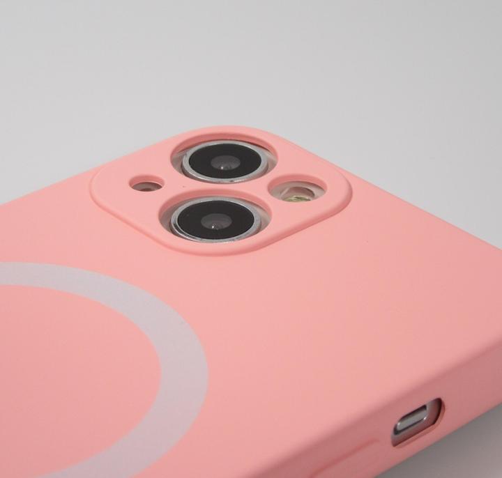 Actual product image PhoneLook Soft-shell silicone cover with MagSafe and camera protection (Apple iPhone 13)