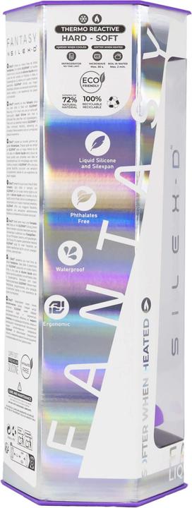 Actual product image Silexd Dreamy Dildo Fantasy Flüssigsilikon Thermoreaktiv Violett 18,5 Cm