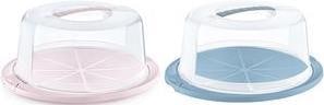 Actual product image keeeper Cake cover "ricardo", round, nordic-pink Cake container, lockable lid, ergonomic design