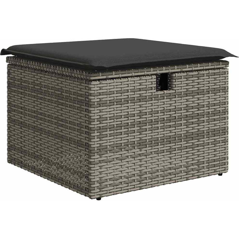 Thumbnail - VidaXL, Gartenlounge, 8-tlg. Garten-Sofagarnitur mit Kissen Grau Poly Rattan