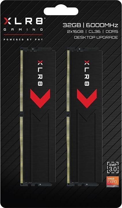 Actual product image PNY MD32GK2D5600036XR (2X16GO 6000 PC48000) (2 x 16GB, 6000 MHz, DDR5 RAM, DIMM)